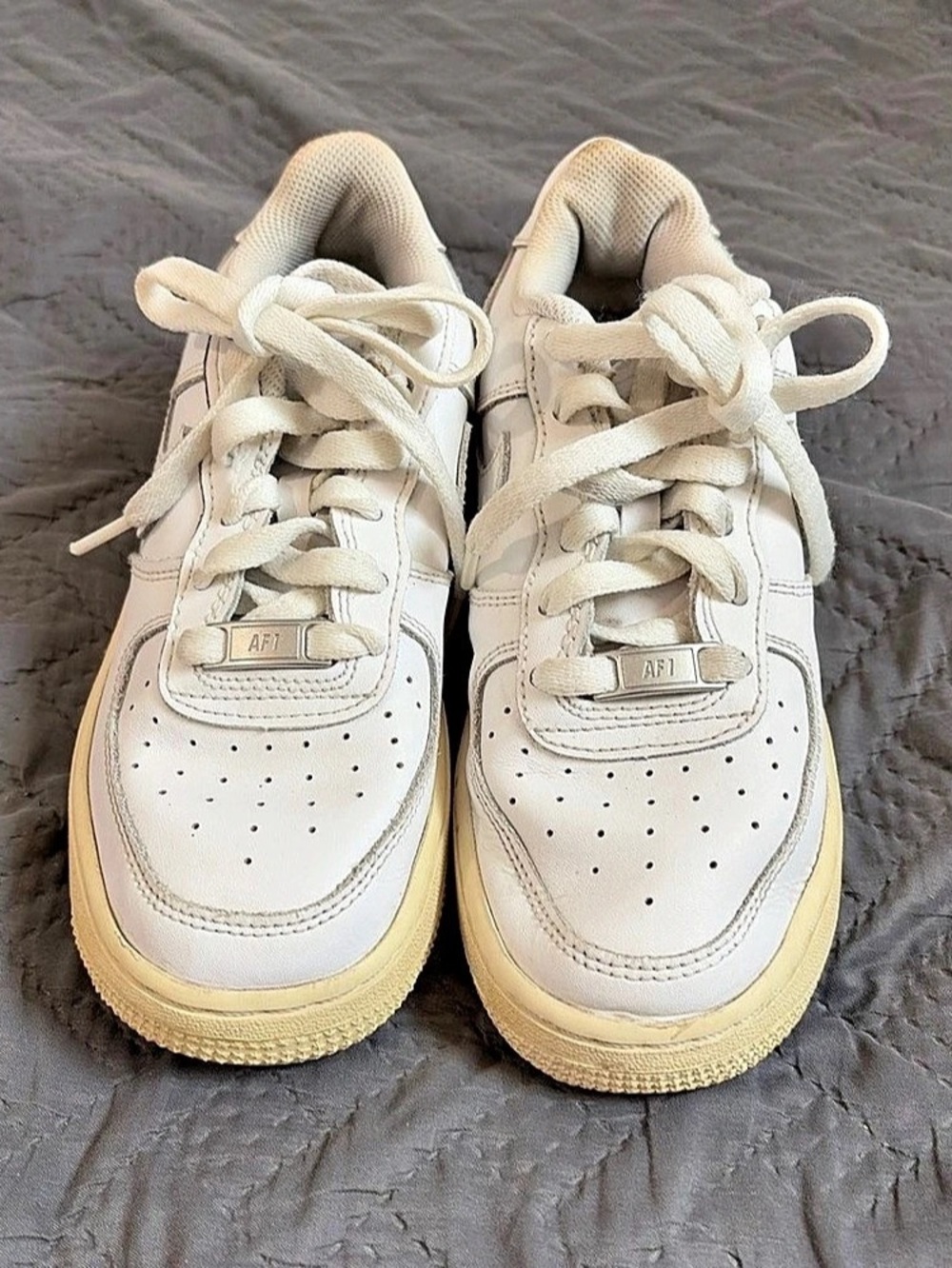 Nike Air Force 1 Sneakers White & Yellow US 4Y